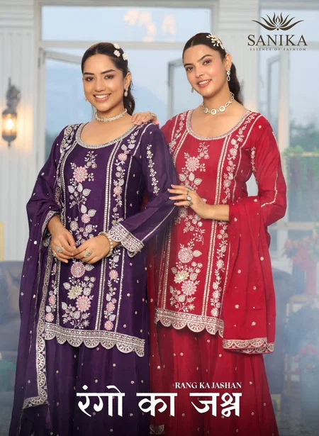 Varnika By Sanika Chinon Silk Wholesale Readymade Suits Suppliers In Mumbai
